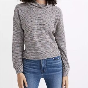 Madewell Turtleneck Rainbow Rib Timeless Clean Girl Medium Marled